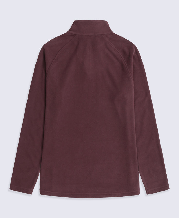 Prague Womens Half-Zip Fleece - Brown
