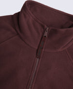 Prague Womens Half-Zip Fleece - Brown
