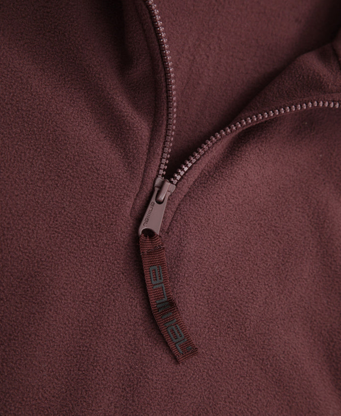 Prague Womens Half-Zip Fleece - Brown