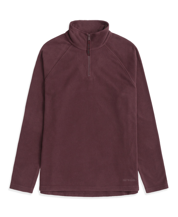 Prague Womens Half-Zip Fleece - Brown