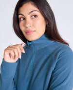 Prague Womens Half-Zip Fleece - Light Blue