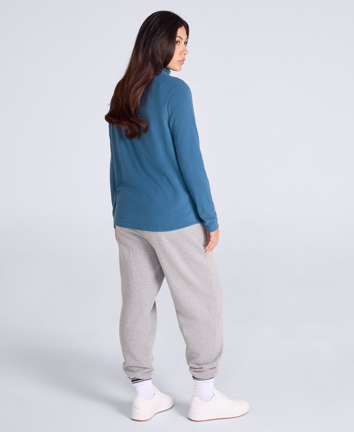 Prague Womens Half-Zip Fleece - Light Blue
