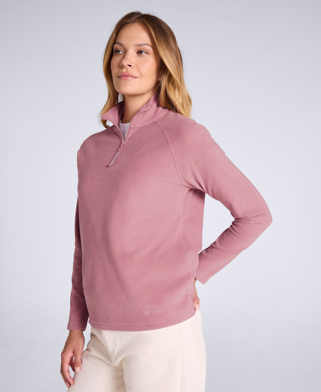 Prague Womens Half-Zip Fleece - Pale Pink
