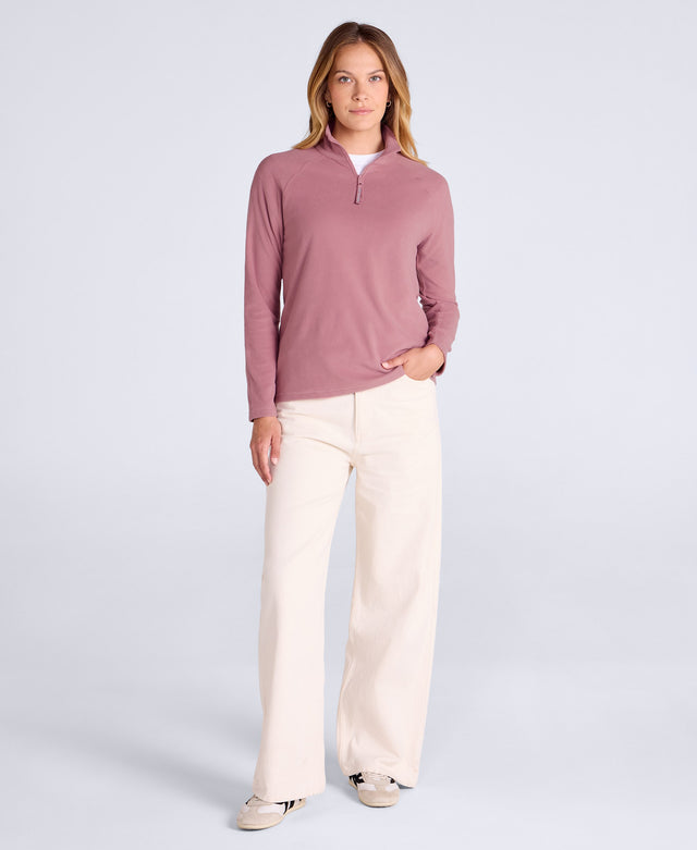 Prague Womens Half-Zip Fleece - Pale Pink