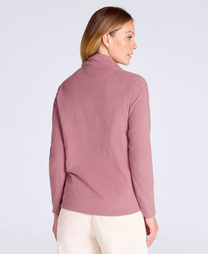 Prague Womens Half-Zip Fleece - Pale Pink