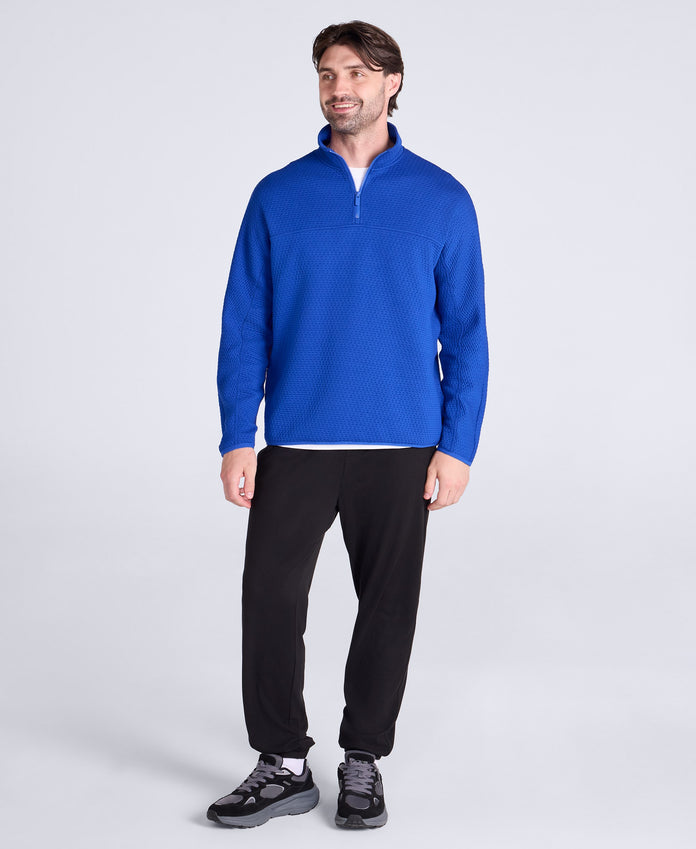 Dani Dimple Mens Texture Fleece - Blue
