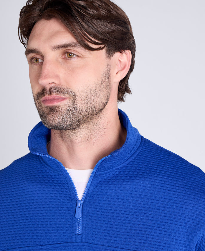Dani Dimple Mens Texture Fleece - Blue