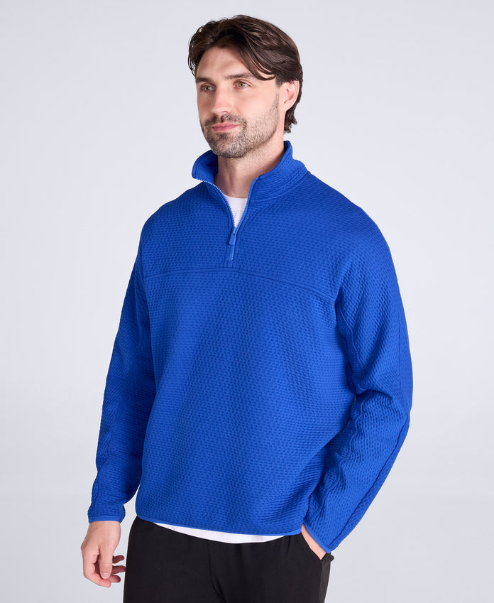 Dani Dimple Mens Texture Fleece - Blue