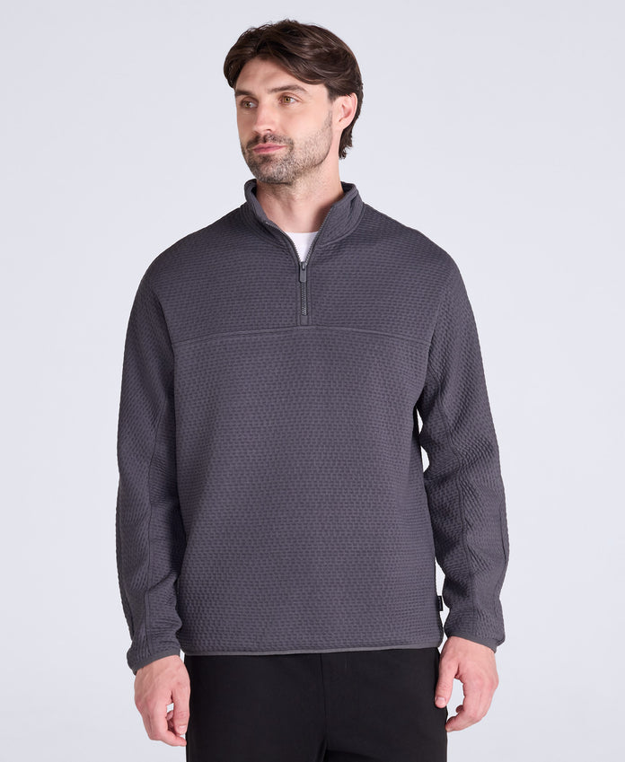 Dani Dimple Mens Texture Fleece - Dark Grey