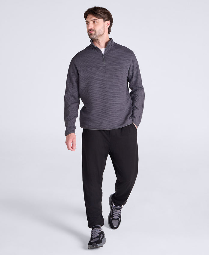 Dani Dimple Mens Texture Fleece - Dark Grey