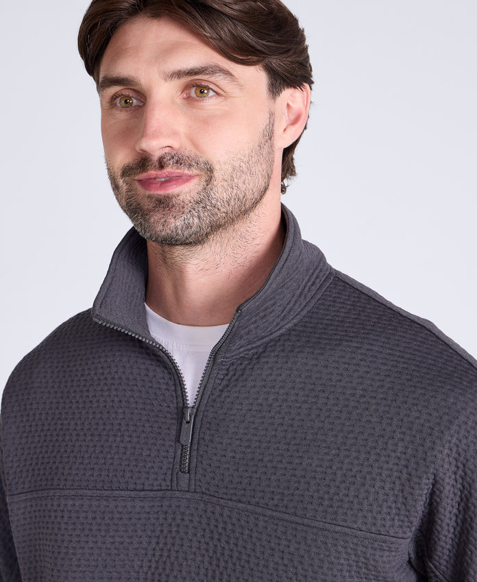 Dani Dimple Mens Texture Fleece - Dark Grey