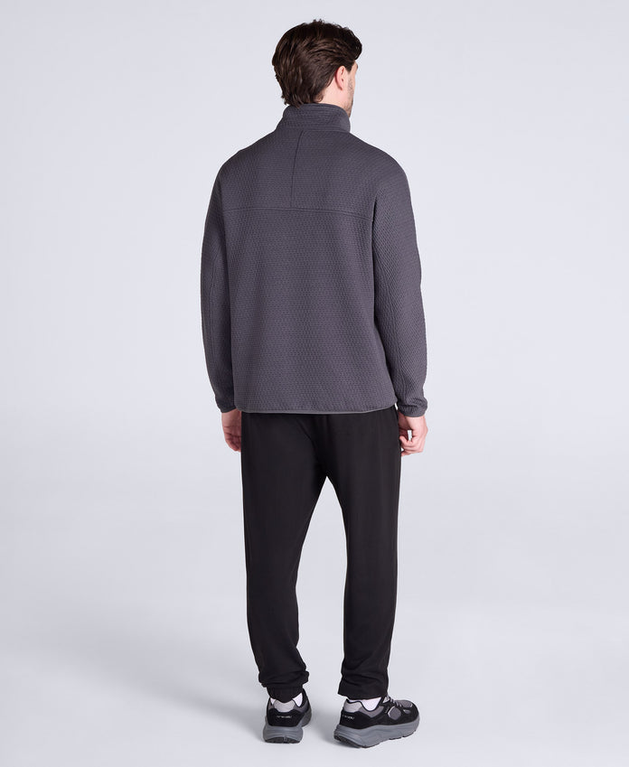 Dani Dimple Mens Texture Fleece - Dark Grey