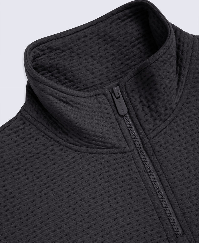 Dani Dimple Mens Texture Fleece - Dark Grey