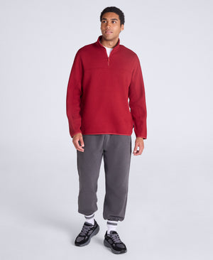 Dani Dimple Mens Texture Fleece - Dark Red