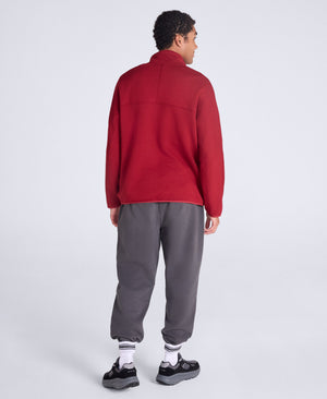 Dani Dimple Mens Texture Fleece - Dark Red