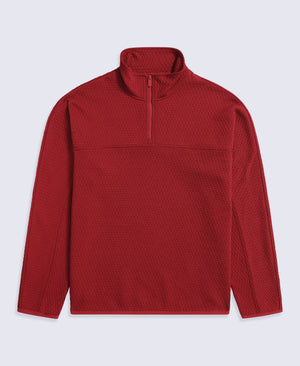 Dani Dimple Mens Texture Fleece - Dark Red