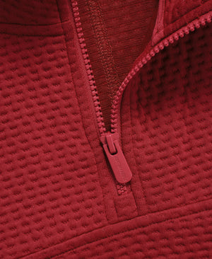 Dani Dimple Mens Texture Fleece - Dark Red