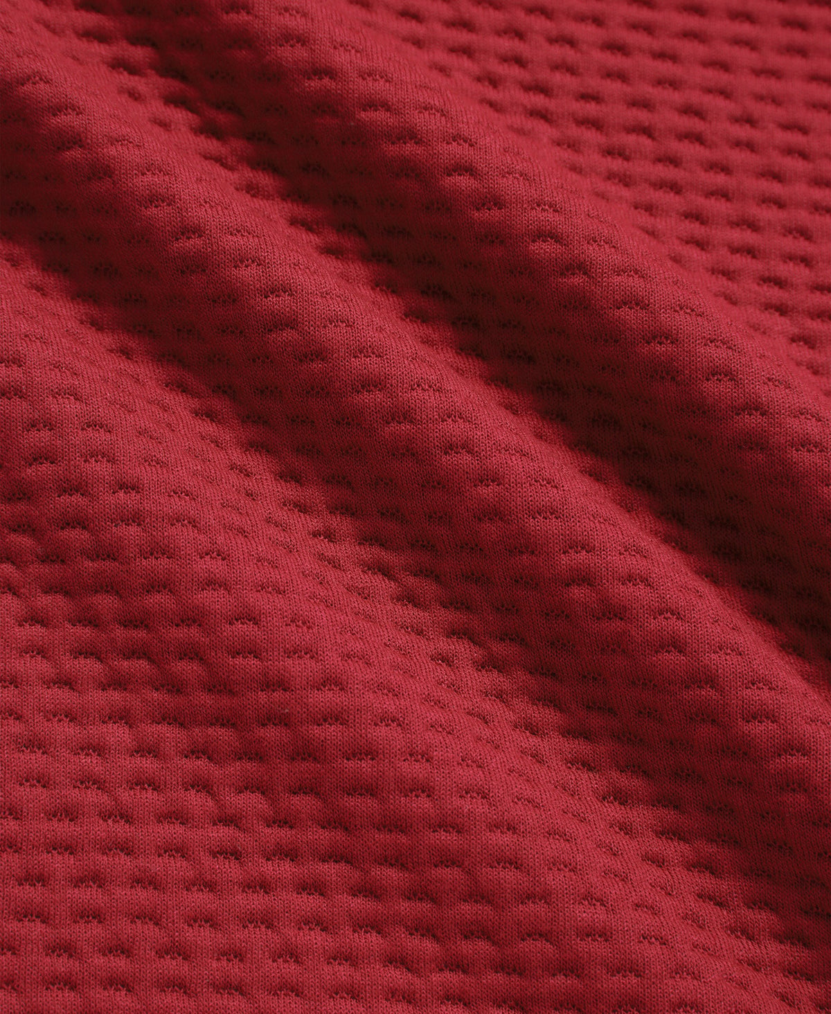 Dani Dimple Mens Texture Fleece - Dark Red