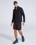 Sebastian Mens Ottoman Rib Fleece - Black