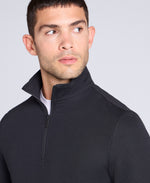 Sebastian Mens Ottoman Rib Fleece - Black