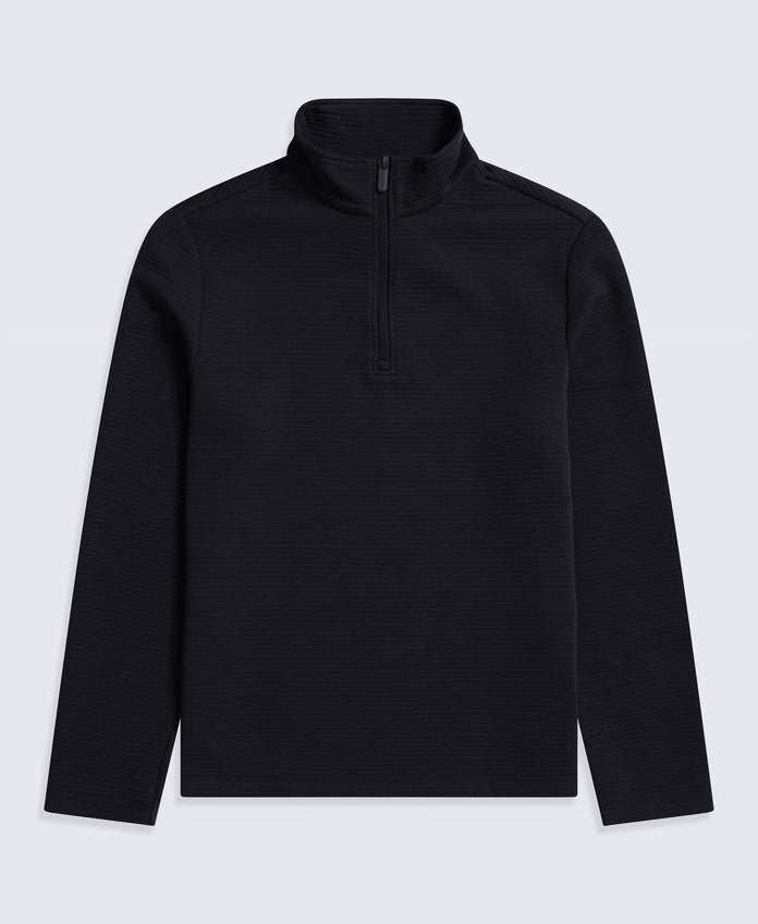 Sebastian Mens Ottoman Rib Fleece - Black