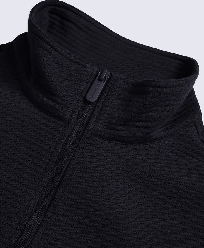 Sebastian Mens Ottoman Rib Fleece - Black