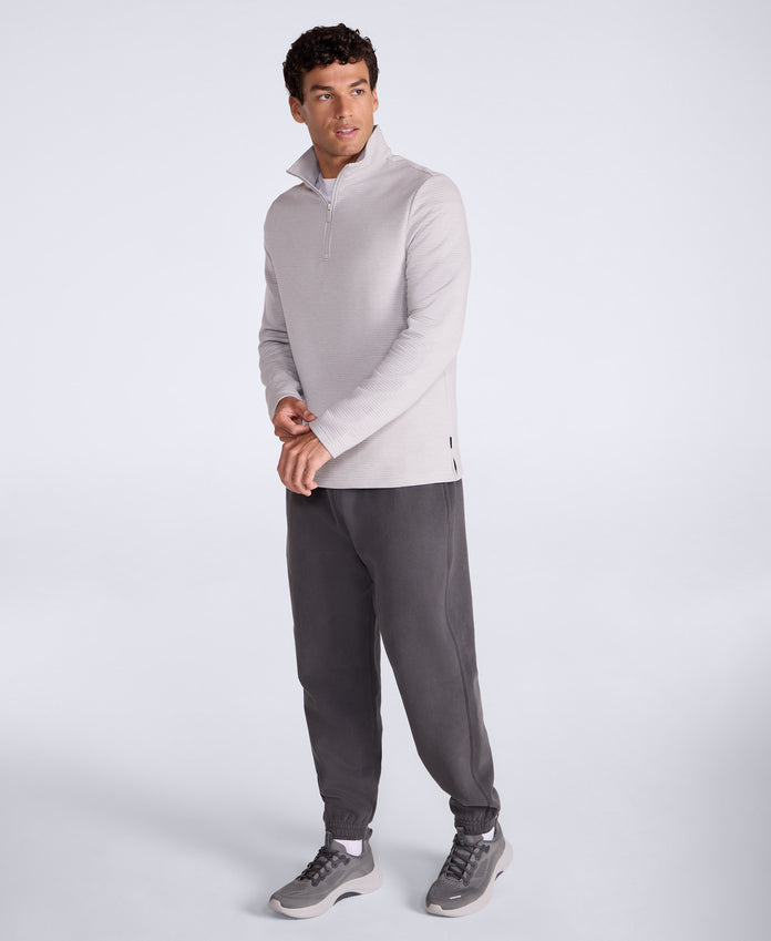 Sebastian Mens Ottoman Rib Fleece - Grey