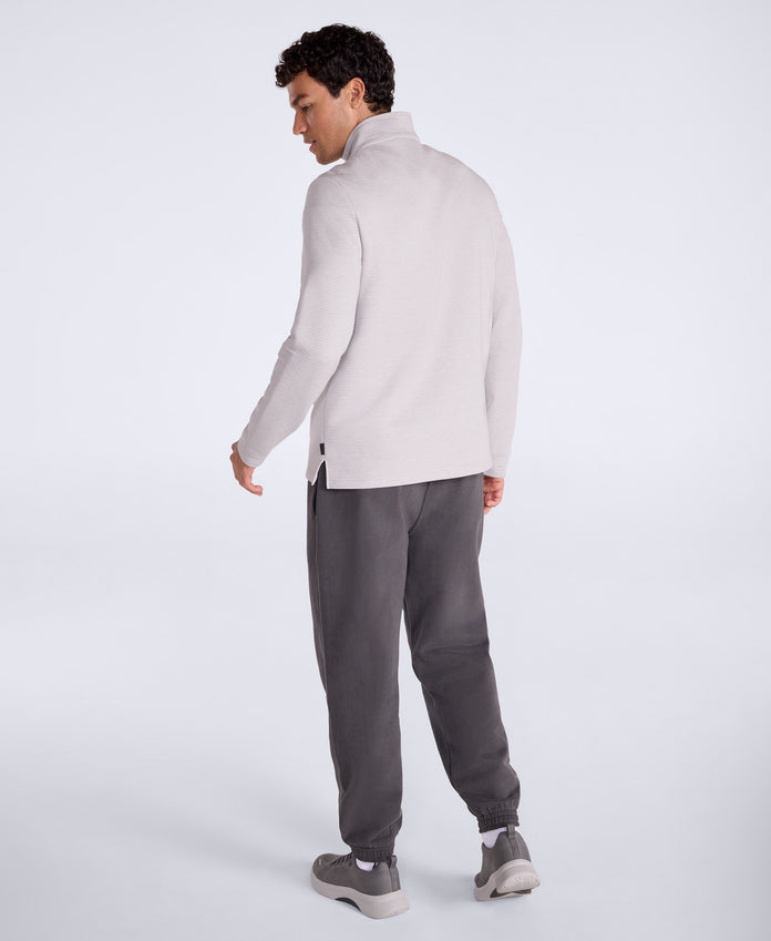 Sebastian Mens Ottoman Rib Fleece - Grey