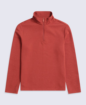 Sebastian Mens Ottoman Rib Fleece - Rust