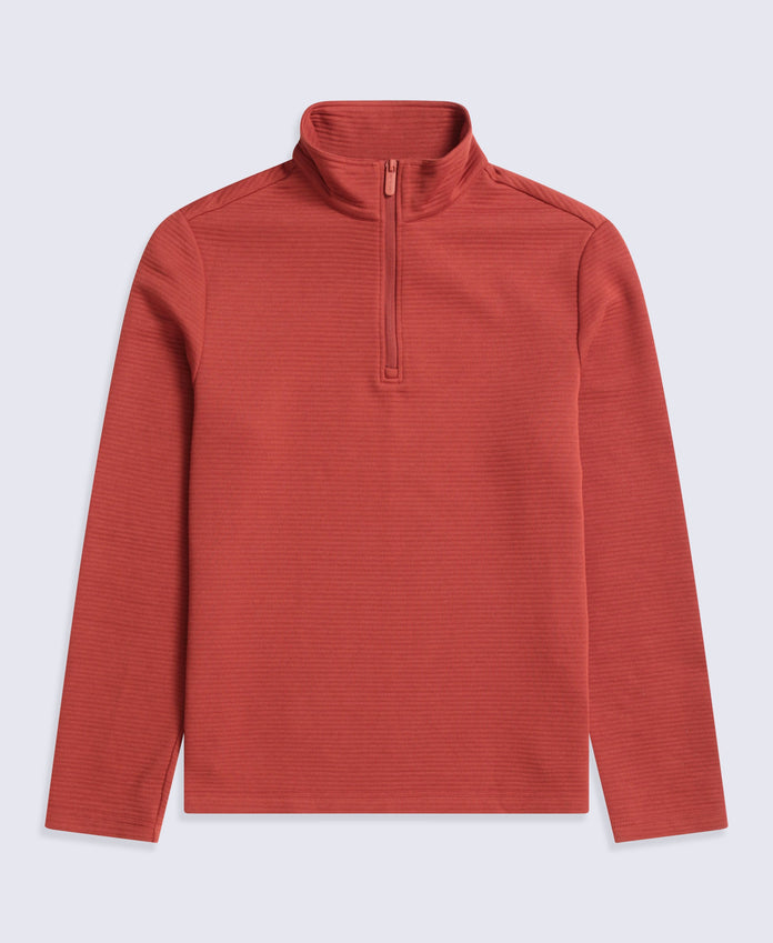 Sebastian Mens Ottoman Rib Fleece - Rust