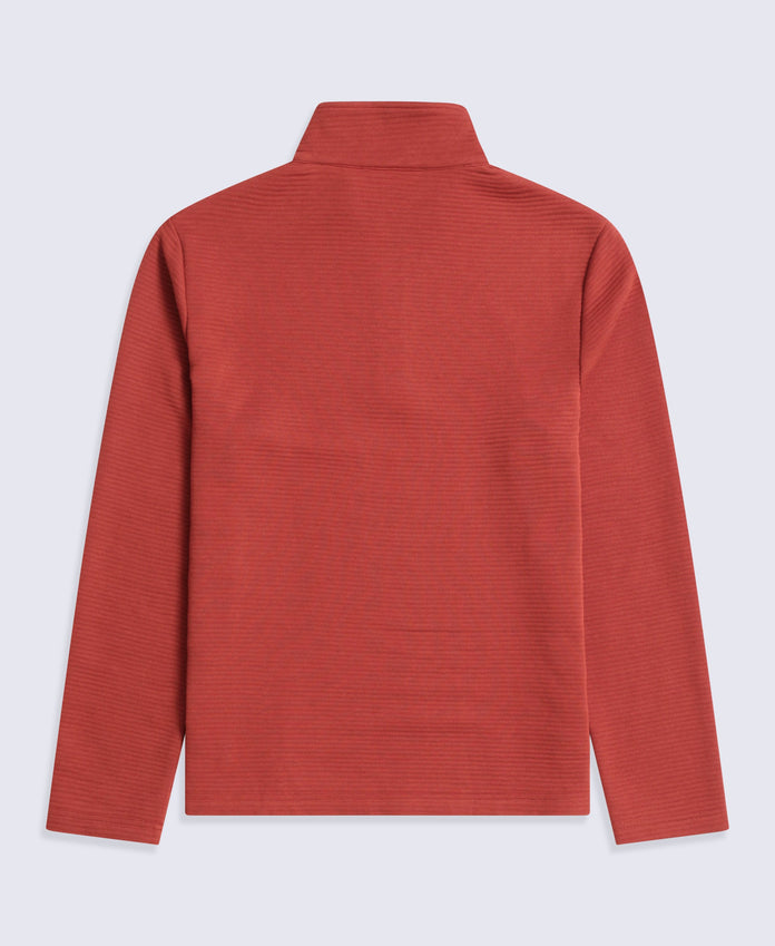 Sebastian Mens Ottoman Rib Fleece - Rust