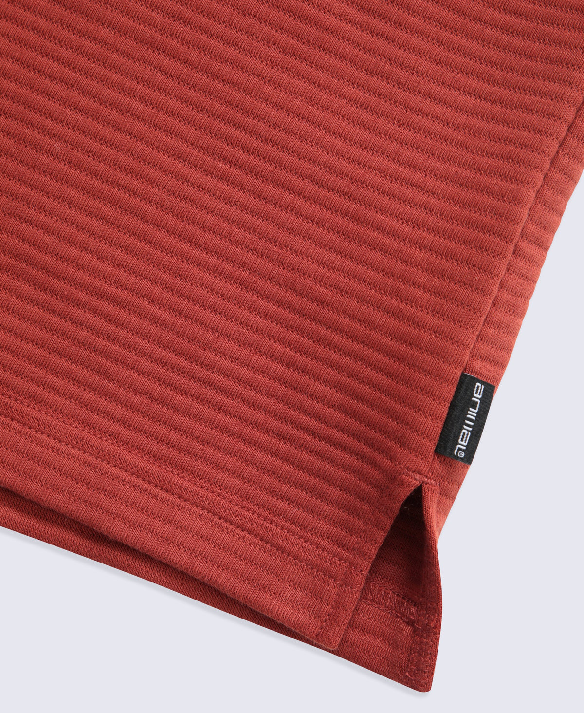 Sebastian Mens Ottoman Rib Fleece - Rust