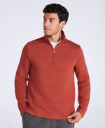Sebastian Mens Ottoman Rib Fleece - Rust