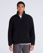 Blake Mens Boucle Half Zip Fleece - Black