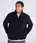 Blake Mens Boucle Half Zip Fleece - Black
