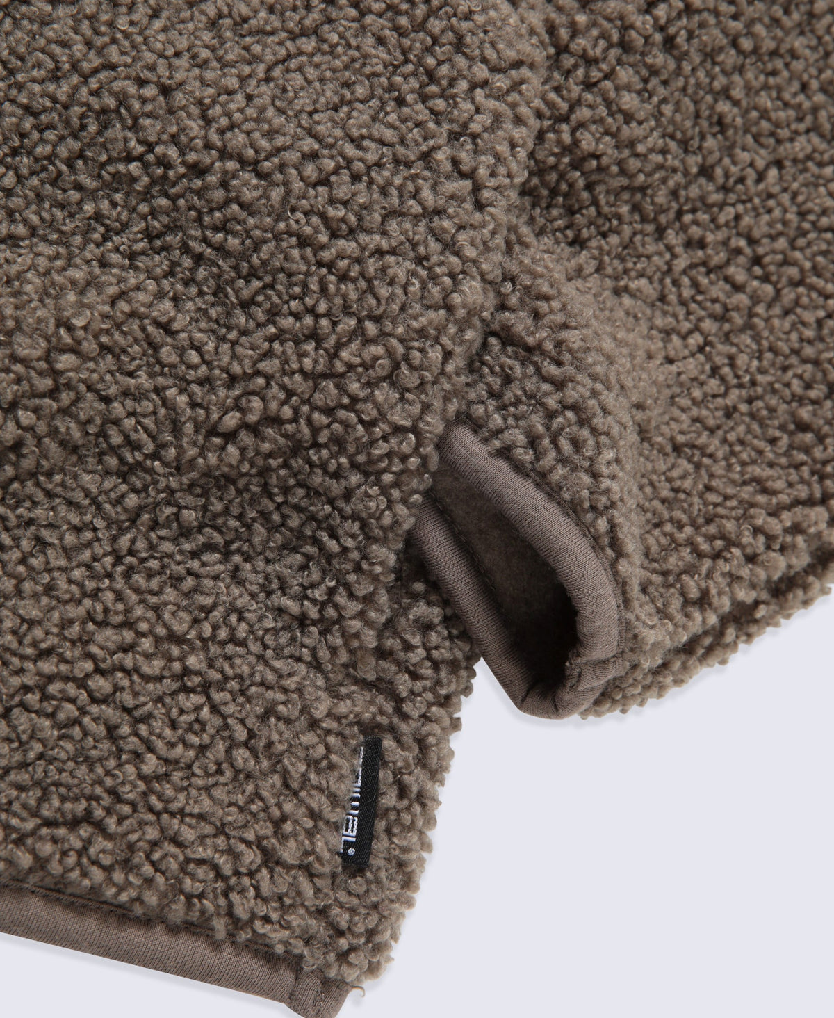 Blake Mens Boucle Half Zip Fleece - Dark Beige