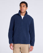 Blake Mens Boucle Half Zip Fleece - Navy