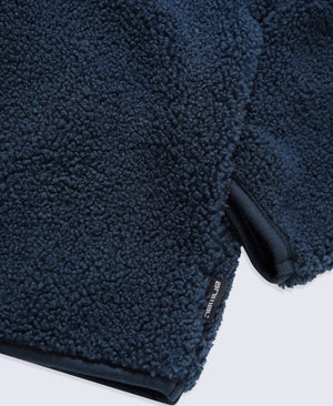 Blake Mens Boucle Half Zip Fleece - Navy