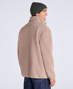 Blake Mens Boucle Half Zip Fleece - Taupe
