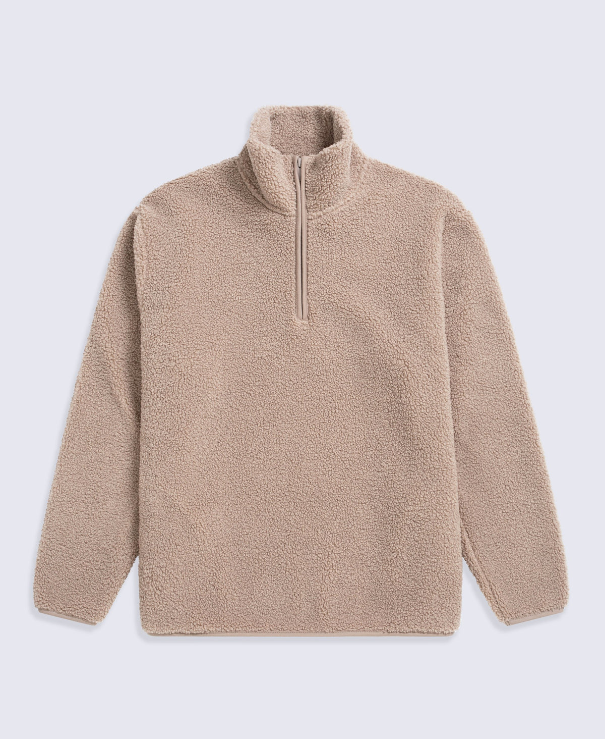 Blake Mens Boucle Half Zip Fleece - Taupe