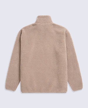 Blake Mens Boucle Half Zip Fleece - Taupe