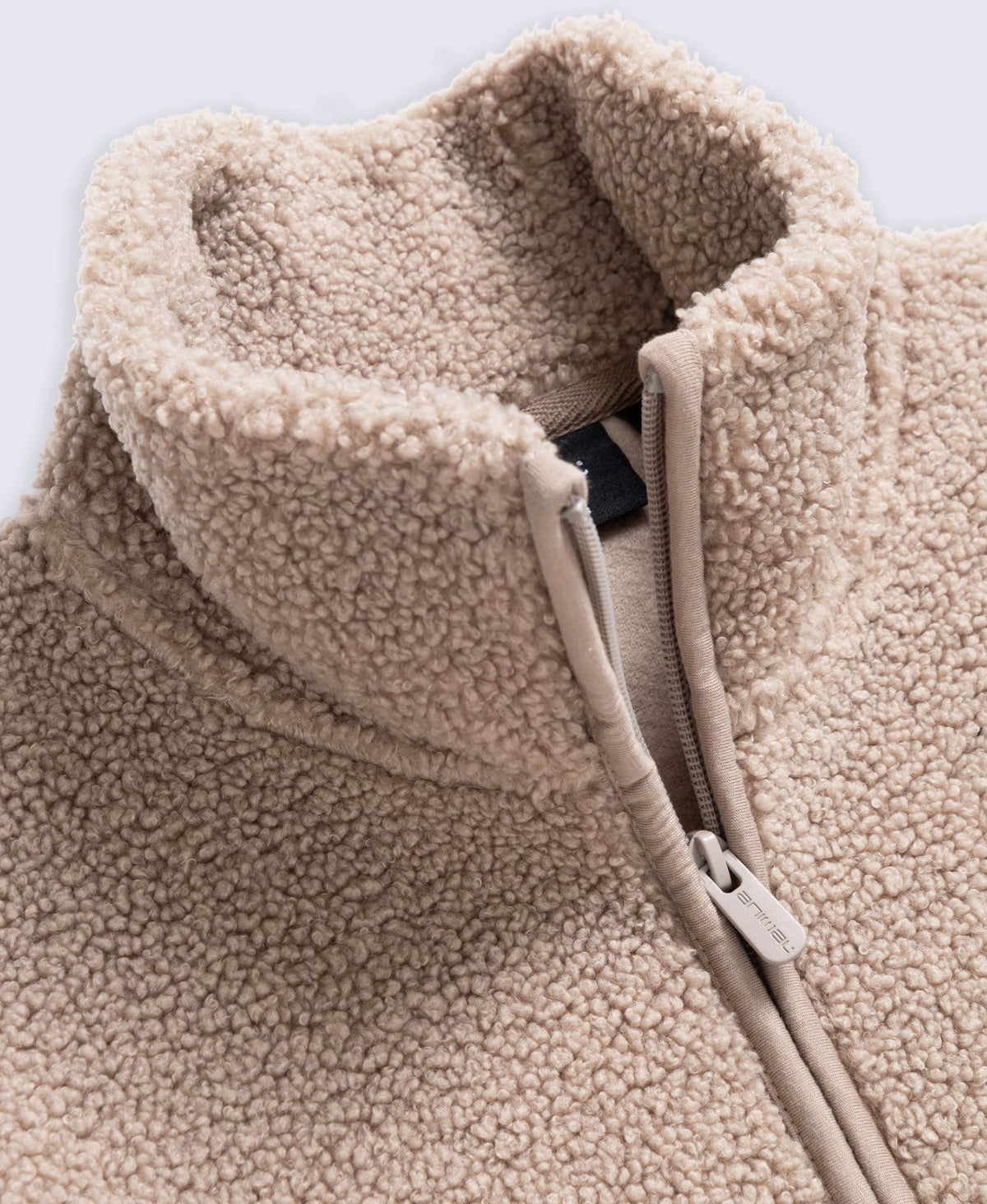 Blake Mens Boucle Half Zip Fleece - Taupe