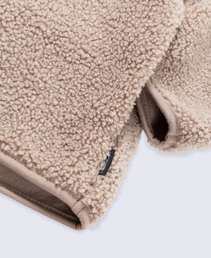 Blake Mens Boucle Half Zip Fleece - Taupe