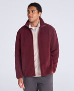 Blake Mens Boucle Full Zip Fleece - Burgundy