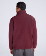 Blake Mens Boucle Full Zip Fleece - Burgundy