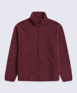 Blake Mens Boucle Full Zip Fleece - Burgundy