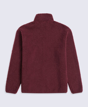 Blake Mens Boucle Full Zip Fleece - Burgundy