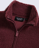 Blake Mens Boucle Full Zip Fleece - Burgundy