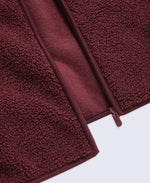 Blake Mens Boucle Full Zip Fleece - Burgundy