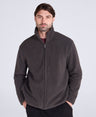 Blake Mens Boucle Full Zip Fleece - Dark Grey